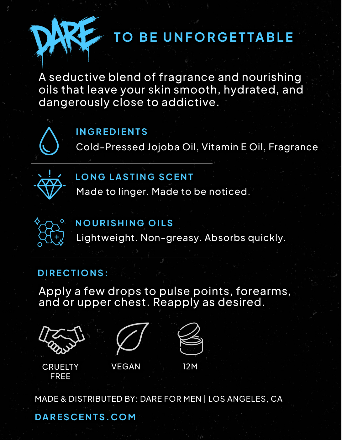 All Night - Body Oil Cologne - Spicy & Bold